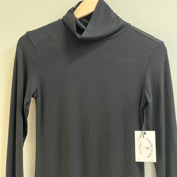 NEW Electric & Rose Lindy Knit Maxi Dress Black Onyx Ribbed‎ Bodycon Small - Picture 6 of 8